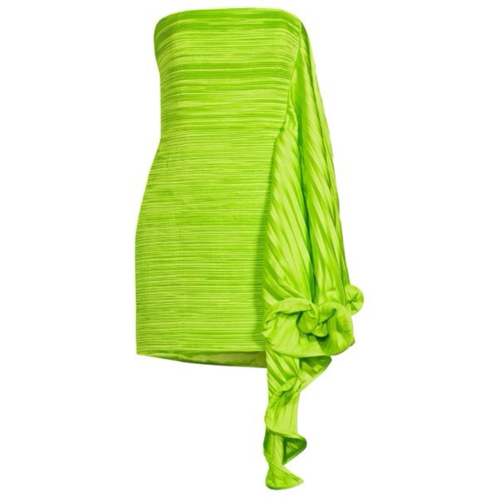 AMUR Lime Green Strapless Dress